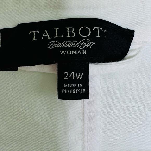 Talbots White Ruffle Blazer with Cream Buttons Womens Size 24 - Picture 7 of 8